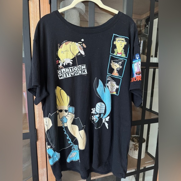 Y2K Vintage Cartoon Network Graphic Tee Johnny Bravo Courage dexter Tshirt ed - Picture 1 of 14